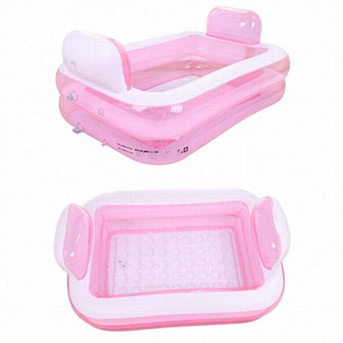 Preisvergleich Produktbild Badewannen Erwachsene, aufblasbare Badewanne, Folding Badewanne, Eindickung Erwachsene Badewanne. Kinder Badewanne Bucke-Rosa, 152 * 108 * 60