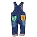 Wawoo®Unisex Baby Soft Denim Dungarees Overalls Toddlers Jeans Jumpsuits Playsuit Romper Outfits Pants Kids Infant Bodysuits Trousers Girls Boys 6 9 12 18 24 36 Months