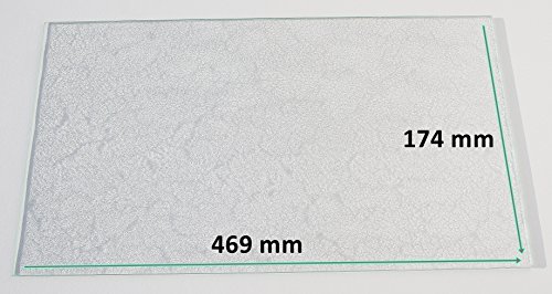 Khlschrank Einlegeboden / Glasplatte / Gemsefach  Strukturglas 4 mm dick  469 mm x 174 mm - Direkt vom Glasereifachbetrieb!!!