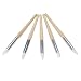 Anself Nail Art Silicone Sculpture Pen For Emboss Carving Polish Craft Wooden Handle Nail Art Salon Tool Set 5Pcs/Set