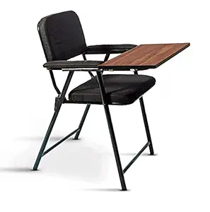 Avvic Mart Metal Folding Student Chair with [Writing Pad for Work] from Home Study- (Brown)