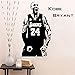 Price comparison product image jiushizq Basketball Star Silhouette Wall Stickers Student Hostel Bar Bed Head Wall Decoration Stickers White 85 x 46 cm