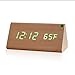 Produktbild Wecker Multifunktionale Leuchtende Dreieck Digitale Temperaturanzeige Stummen Drahtlosen Bluetooth-Büro Elektronischen Wecker , Wood