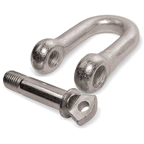 Seilwerk STANKE 10x 6mm Schäkel Rundschäkel VERZINKT Haken Kette Seil verbinden gerade kurz Flachschäkel Anschlagmittel