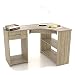 Produktbild CARO-Möbel Schreibtisch Silvia Eckschreibtisch Computertisch in Sonoma Eiche, mit Tastaturauszug und Schublade, 117 x 74 x 78 cm