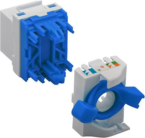 10x werkzeugfreie KeyStone Buchse CAT6a RJ45 Buchse, UTP ungeschirmt für Gigabit Ethernet LAN für einfaches Anschließen ohne Werkzeug - 3