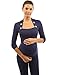 PattyBoutik Mama Button Embellished Ruched Maternity Top (Navy Blue 12)