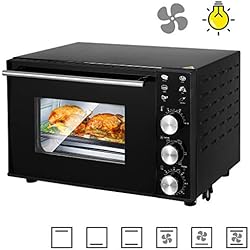 WOLTU BF02sz Mini-Four à rôtir Four Compact avec Convection, 1800W, 30 litres, Noir