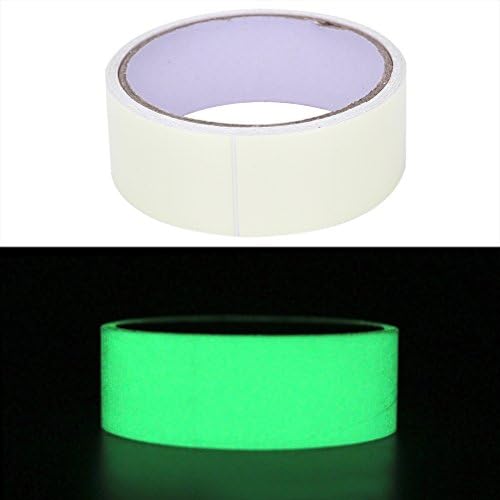 WANTING 1 Rolls 3ft Length x 1.18" Width Luminous Tape Sticker Removable Waterproof Glow in the Dark Green Light Safety Tape, Adhesive/Removable/Waterproof