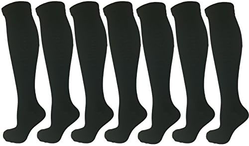 7 Pair Compression Socks 15-20mmHg Best for DVT, Shin-Splints, Diabetes, Venous Insufficiencies, Spider Veins, Varicose Veins, Reducing Swelling, Edema, Travel, Pregnancy