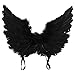 Price comparison product image Adult Black Feather Fairy Angel Wings Hen for Night Party Fancy Dress Costume