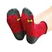 Malloom® 3D Animals Striped Cartoon Socks Women Cat Footprints Cotton Socks Floor (Red)