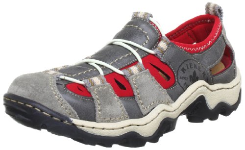 Rieker L0256 Trainers Women grey Grau (dust/dust/rosso 43) Size: 5 (38 EU)