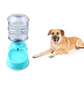 PURAM Pet Waterer for Dog Cat Animal Automatic Gravity Water Drinking Dispenser 3.5L Fountain Bottle Bowl Dish Set of 1 pcs