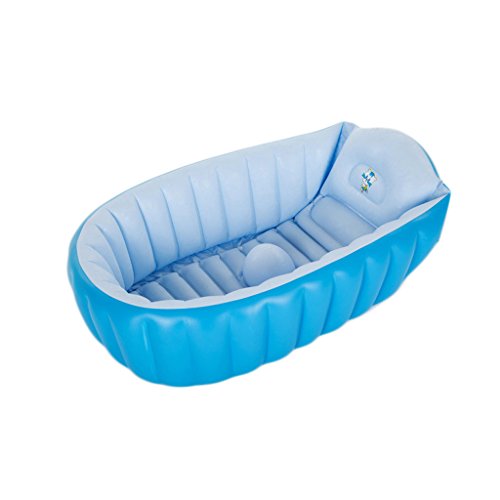 Preisvergleich Produktbild Wadse Säuglings- / Kind- / Newbornbadewanne Kinderbaby-faltende aufblasbare Badewanne Großes verdickendes Warmes Bad (Farbe : Blau, größe : 95 * 60cm)