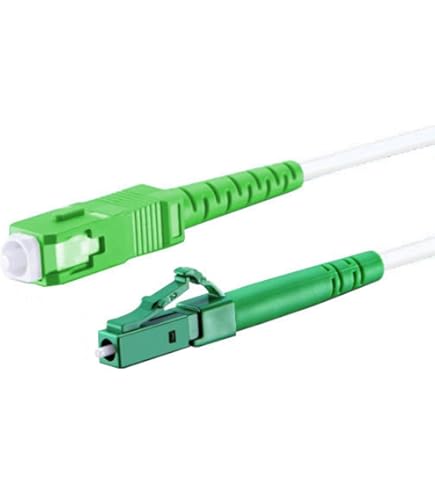 Elfcam® - 15m Glasvezelkabel SC/APC naar LC/UPC Single Mode Simplex, 9/125 um Optische brug LSZH (15M