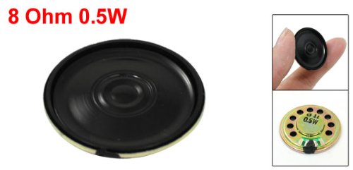 sourcingmap® 30mm Runde Shell Magnetik Typ Slim Lautsprecher Horn 8Ohm 0.5W sourcingmap® 30mm Runde Shell Magnetik Typ Slim Lautsprecher Horn 8Ohm 0.5W