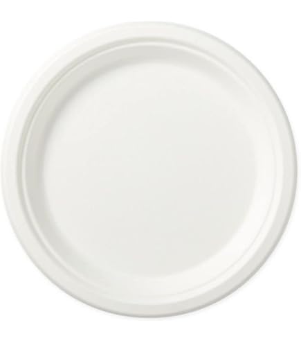 50 Piatti Quadrati In Polpa Di Cellulosa - 16x16 Cm | Biodegradabili, Compostabili, Per Microonde