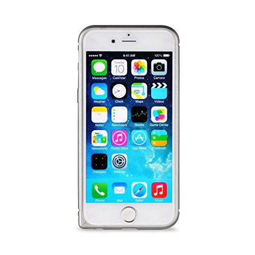 Original Binli Aluminium iPhone 6 / 6s Bumper Schutzhülle Hülle Hard Cover Back Case Tasche – von OKCS in Silber - 3