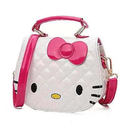 Sanjis Enterprises Baby Girls Hardshell Cartoon Character Kitty Crossbody Hand Purses for Kids - Toddler Handbags Shoulder Messenger Wallet Sling Bag(Black)