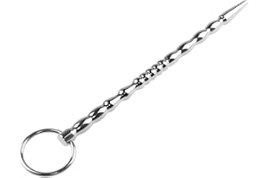Silver 304 rostfritt stål manlig uretral sond, 21 cm lång-RDMM02