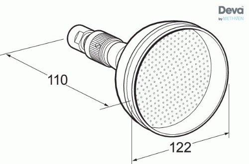 Deava HEAH02 Traditioneller Duschkopf mit Drehgelenk, Chrom-Finish - 2