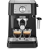 De'Longhi EC260.BK Macchina da Caffè Per Polvere o in Cialde E.S.E., Sistema Latte Manuale, Facile da usare, Serbatoio Estrai
