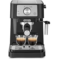 De'Longhi EC260.BK Macchina da Caffè Per Polvere o in Cialde E.S.E., Sistema Latte Manuale, Facile da usare, Serbatoio Estrai
