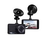 LWTOP Rückfahrkamera, 1080P-Auto-DVR-Dashboard-Kamera Full HD mit 3-Zoll-LCD-Bildschirm 170 ° Weitwinkel, G-Sensor, Zyklusaufzeichnung