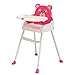 Produktbild 4 IN 1 Kinderhochstuhl Hochstuhl Treppenhochstuhl Babystuhl verstellbar Für Kinder (ROSA)