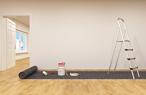 iLP Malervlies ca. 1 m x 50 m = 50 m² Abdeckvlies in Premium Qualität mit PE Anti Rutsch Beschichtung 180g je qm stark, rutschhemmender Malerfilz - 5