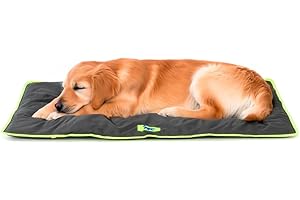 Ferplast Cuccia Cane e Gatto Antigraffio e Impermeabile, Tessuto Tecnico Resistente Tech, JOLLY Taglia Media, Materassino Lavabile a Mano a 30°, 98 x 65 x 3,5 cm, Nero