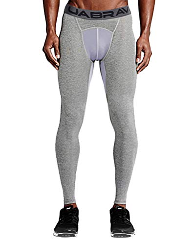 Preisvergleich Produktbild MISSMAO_FASHION2019 Funktionsunterwäsche Schnell Trocknend laufhose für Herren Fitness Thermo-Strumpfhose Atmungsaktiv und bequem Grau 2XL