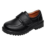  hibote Zapatos Oxford para niño - Zapatos de Vestir Formales de Fiesta de la Escuela Negra para niños Unisex - 18062606