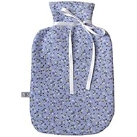 Wärmflaschenbezug in flieder mit Blümchen für 2 l Wärmflasche