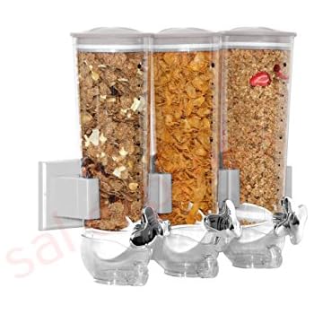 DHQCQL Müslispender 6-fach - Wandmontiert Für Getreide & Trockenfutter