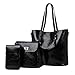 Produktbild Mitlfuny handbemalte Ledertasche, Schultertasche, Geschenk, Handgefertigte Tasche,3pcs Frauen Pattern Solid Messenger Bag + Handtasche + Geldbörse