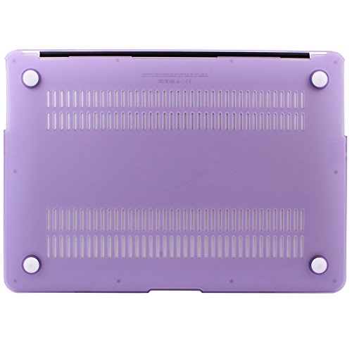 STONG Matte Gummierte Harte Schutzhülle für Macbook Air 13“ Hülle Cover Schale Schutz Hülle Tasche Silicon Case Shell Hard Plastik mattiert SchutzTasche + tpu Tastatur-Schutzfolie (Lila) - 7