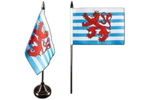 Flaggenfritze Tischflagge/Tischfahne Luxemburg Löwe + gratis Aufkleber