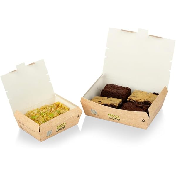 ITC Ecobyte Clamshell Lunch Box [500 ml] – [Pack of 25] Disposable