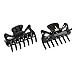sourcingmap® Plastic Lady 14 Teeth Spring Loaded Hair Jaw Claw Clip Clamp Hairclip 2pcs Black