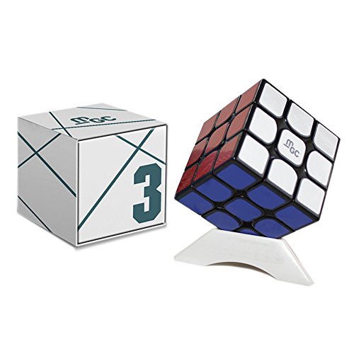 OJIN Yongjun YJ MGC 3x3 M Vitesse Cube YJ MGC 3 Couches 3x3x3 Cube Magique Puzzle avec Un Trépied Cube (Noir)