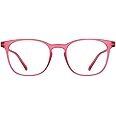 HUSTLR Zero Power Bluecut & Antiglare Computer Eyeglasses | Full Rim Square | As Seen On Shark Tank | Peyush Bansal Glasses | For Men & Women | Medium | LB E14058-W