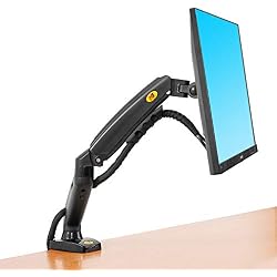 NB F80 - Support pour écrans PC LCD LED 43-69 cm / 17-27" réglage dans Plusieurs Axes, Pivot, Ressort à gaz jusqu'à 9 kg