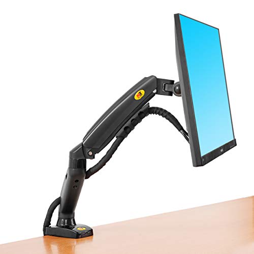 NB F80 - Support pour écrans PC LCD LED 43-69 cm / 17-27" réglage dans Plusieurs Axes, Pivot, Ressort à gaz jusqu'à 9 kg