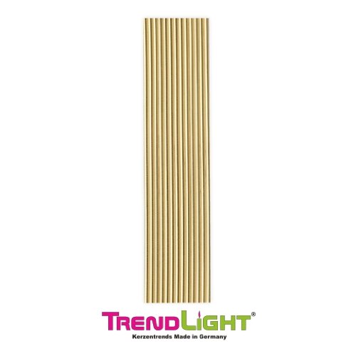 Rundstreifen 3 mm gold 220 mm 13 Stück – Wachsstreifen zum verzieren von Kerzen