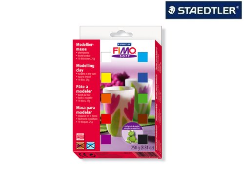 STAEDTLER FIMO Soft STARTER Komplett-Sparset 20 tlg. + BONUS Modelliermasse & Effektform - 2