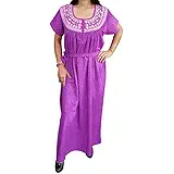Indiatrendzs Women's Cotton Nighty Printed Sleepwear With Tie Belt ( Chest 46 )