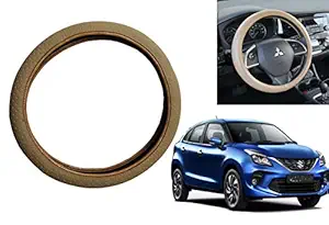 Autofasters Car Ring Type Steering Cover in P.U Leather( Color-Beige)