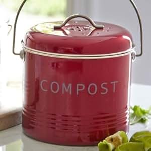 lakeland compost bin, red, carbon filter, diameter 20 cm x